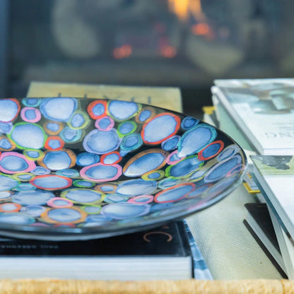 #40 XL Stoneware Decorative Serving Platter Rainbow Pond (Color Spectrum Series) - Dan Pearce Ceramics
