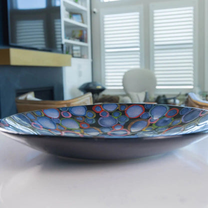 #40 XL Stoneware Decorative Serving Platter Rainbow Pond (Color Spectrum Series) - Dan Pearce Ceramics
