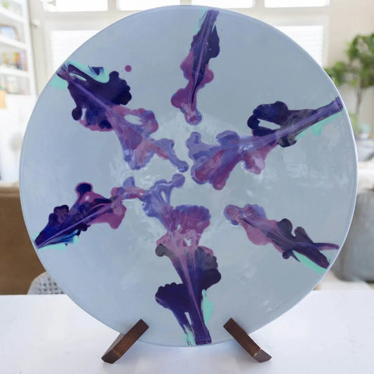 #62 XL Stoneware Serving Platter - Abstract Floral - (Creative Collection) - Dan Pearce Ceramics