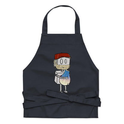 "Adorable Potter Robot" Cooking & Pottery Apron (Dan's Version) - Dan Pearce Ceramics