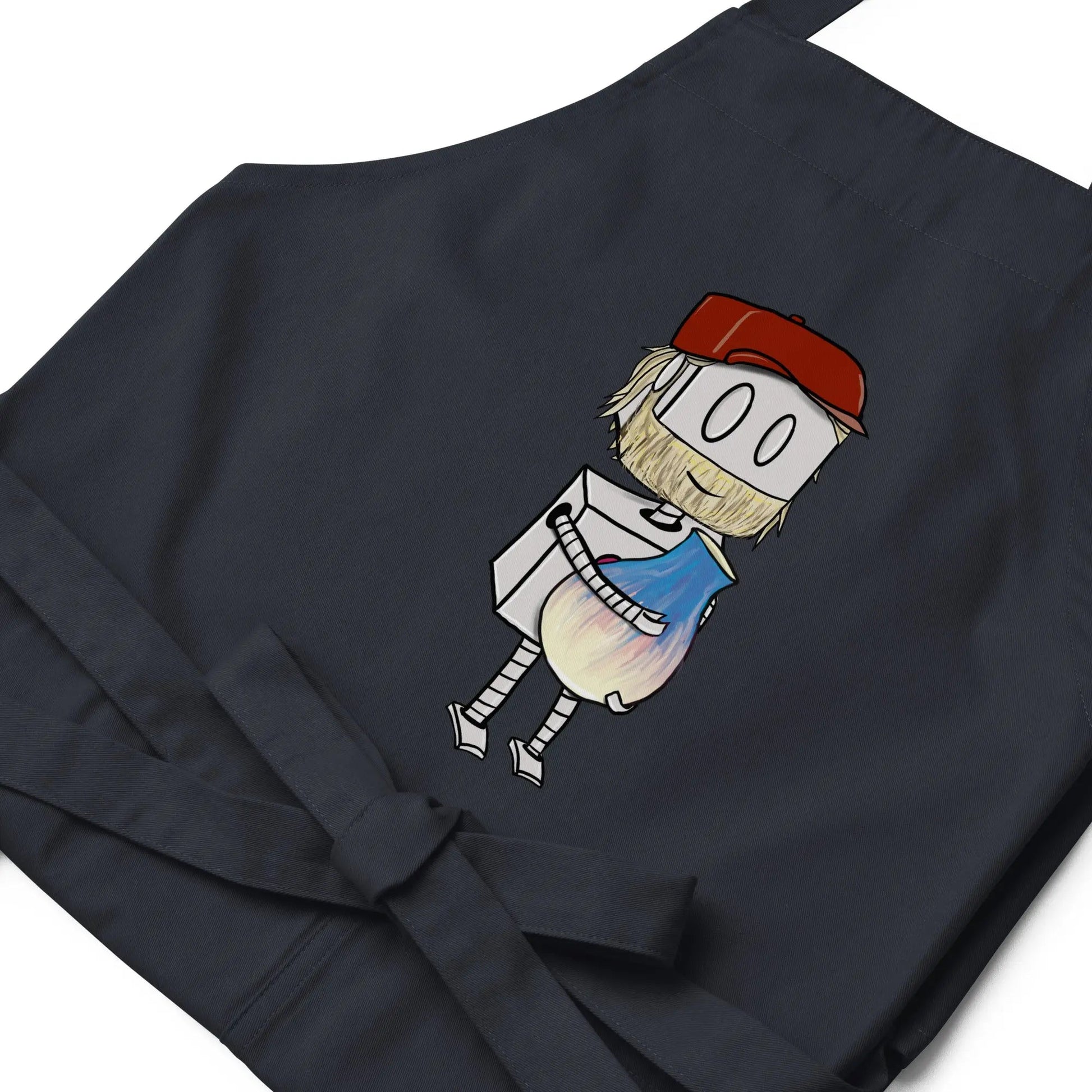 "Adorable Potter Robot" Cooking & Pottery Apron (Dan's Version) - Dan Pearce Ceramics