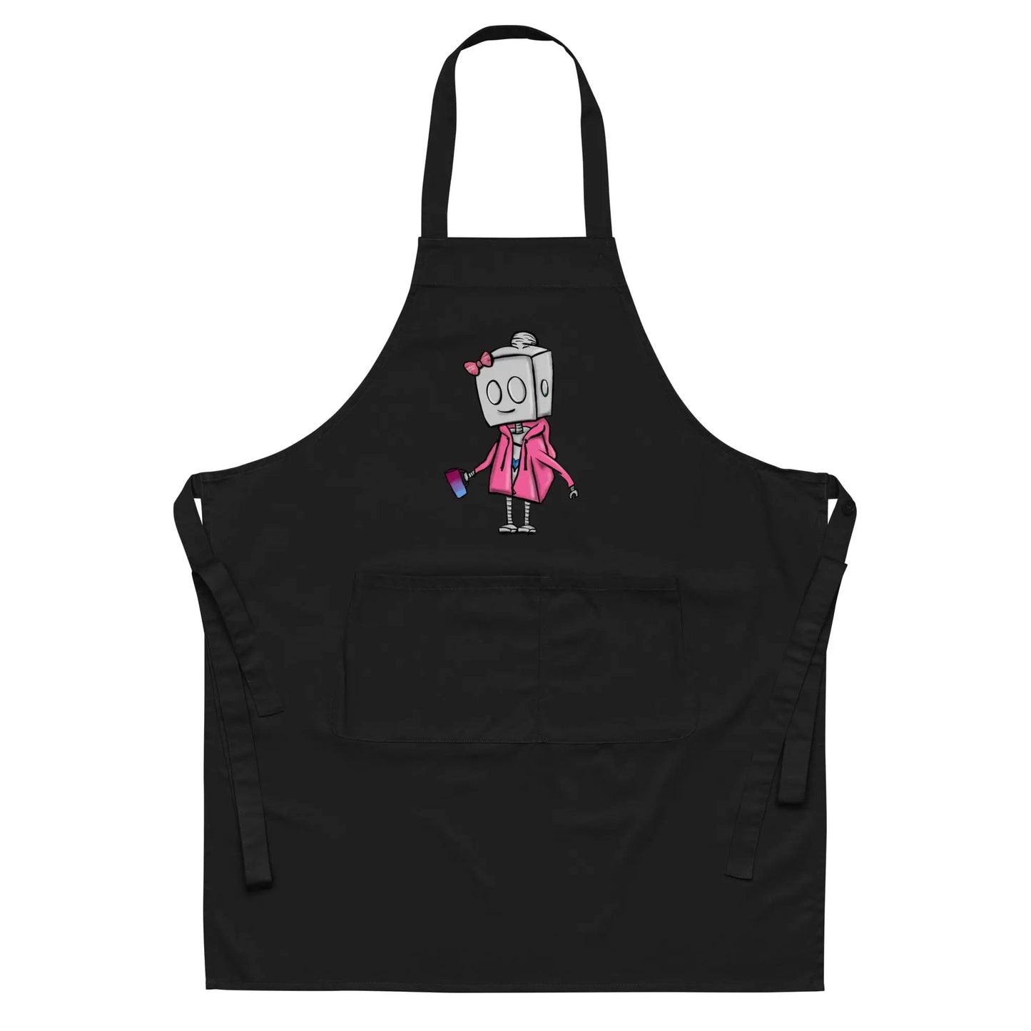 "Adorable Potter Robot" Cooking & Pottery Apron (Hoodie & Mug Version) - Dan Pearce Ceramics