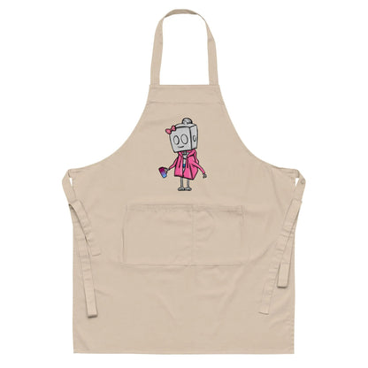 "Adorable Potter Robot" Cooking & Pottery Apron (Hoodie & Mug Version) - Dan Pearce Ceramics