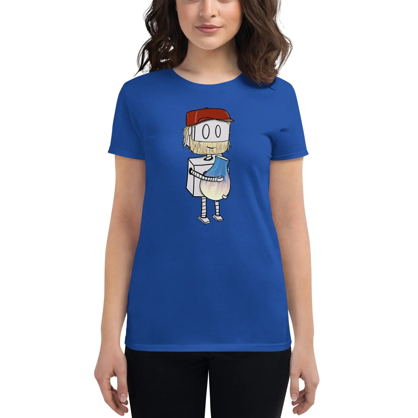 "Adorable Potter Robot" Ladies Premium Tee (Dan's Version) - Dan Pearce Ceramics