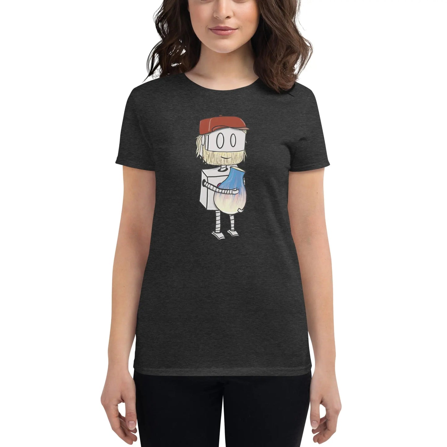 "Adorable Potter Robot" Ladies Premium Tee (Dan's Version) - Dan Pearce Ceramics