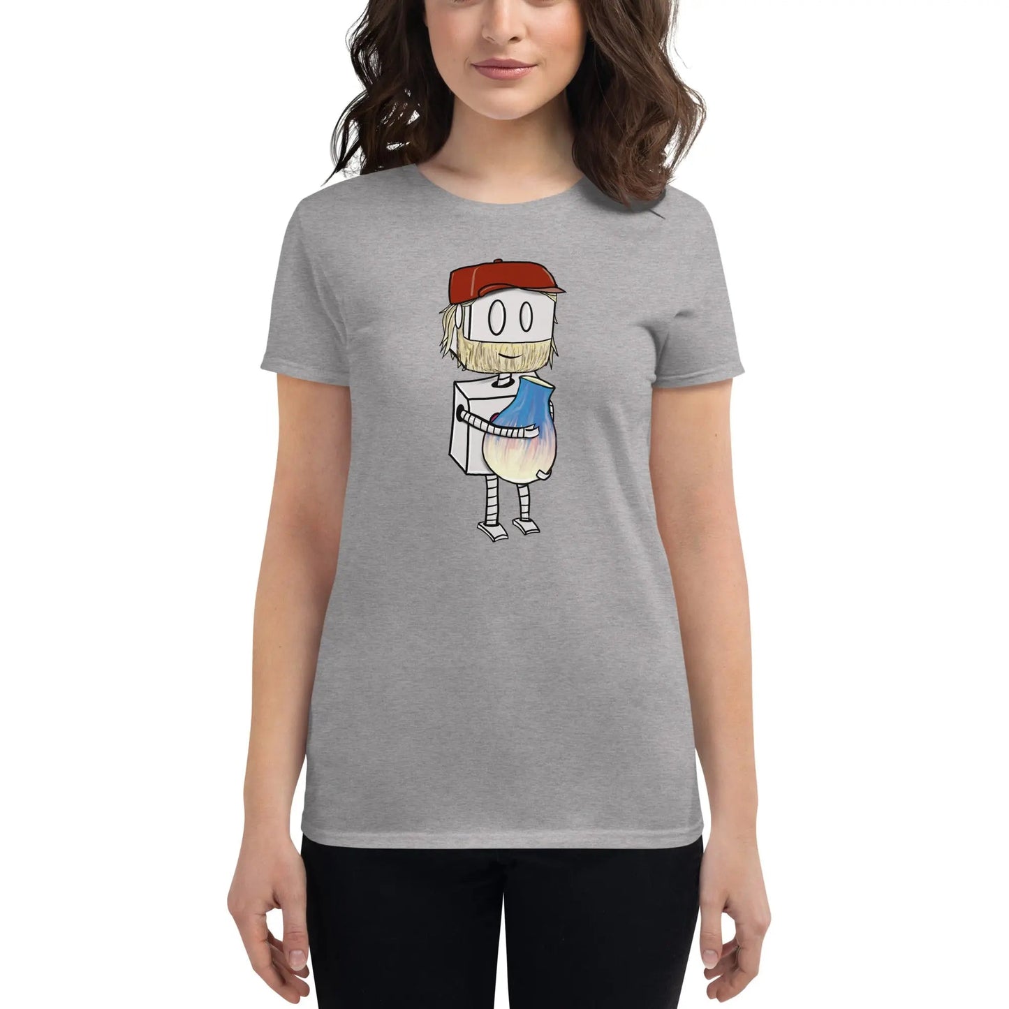 "Adorable Potter Robot" Ladies Premium Tee (Dan's Version) - Dan Pearce Ceramics