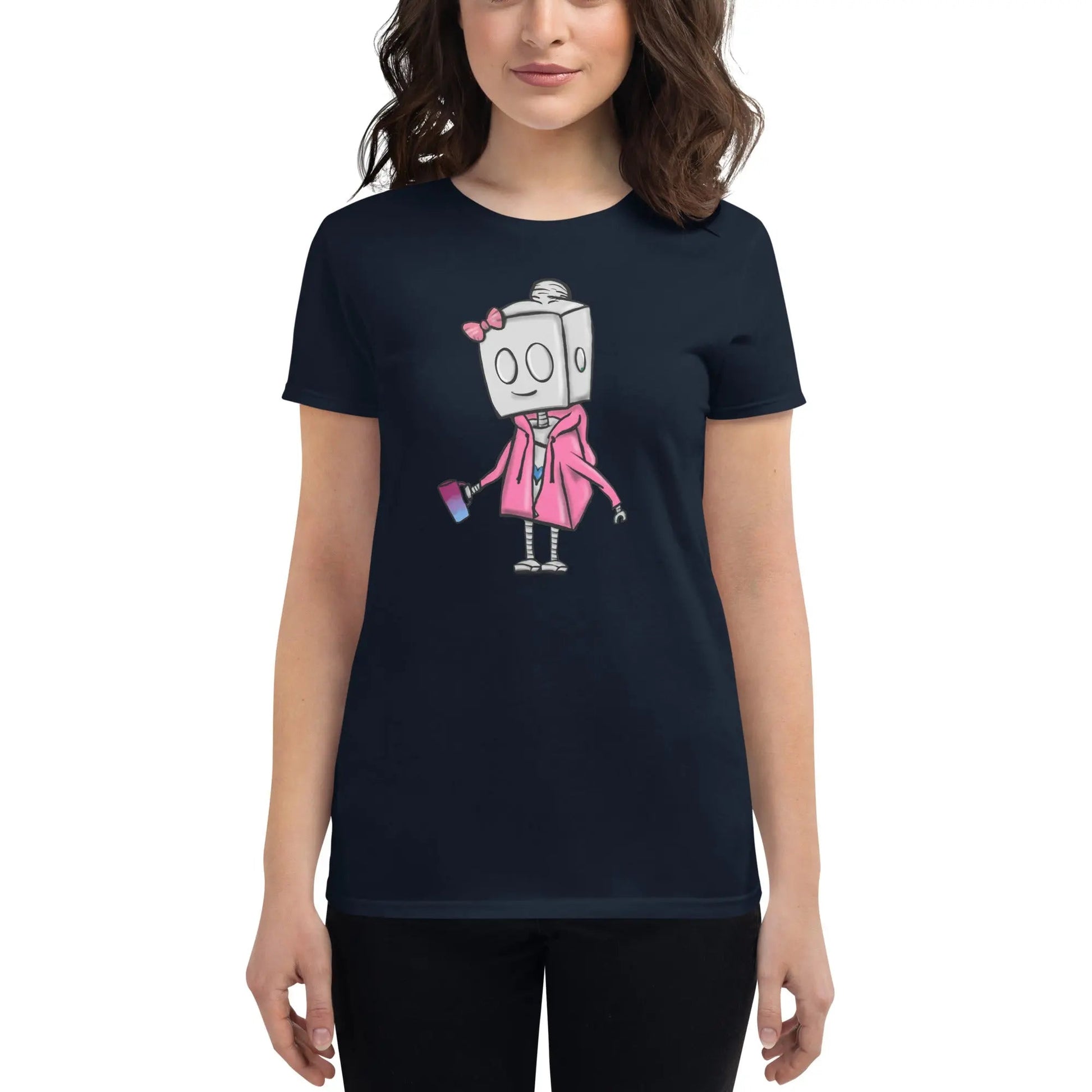 "Adorable Potter Robot" Ladies Premium Tee (Hoodie & Mug Version) - Dan Pearce Ceramics