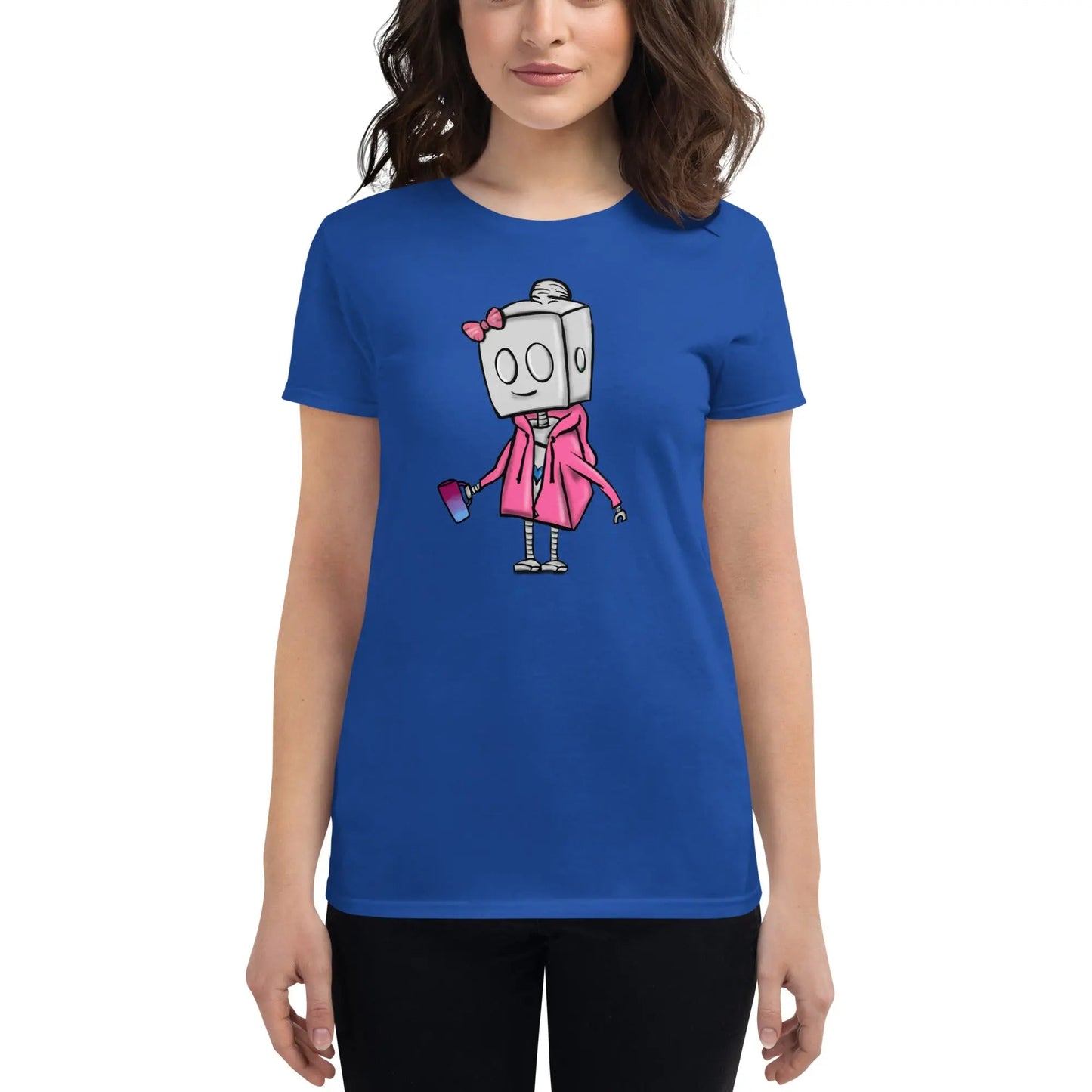 "Adorable Potter Robot" Ladies Premium Tee (Hoodie & Mug Version) - Dan Pearce Ceramics