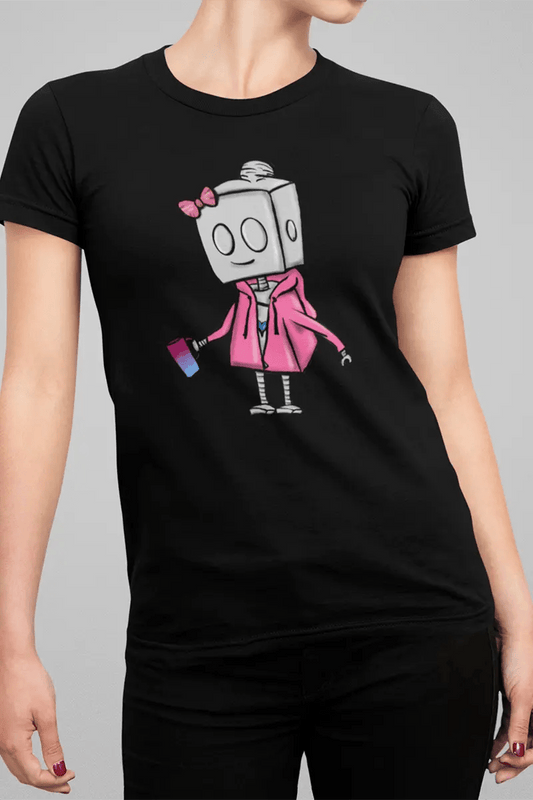 "Adorable Potter Robot" Ladies Premium Tee (Hoodie & Mug Version) - Dan Pearce Ceramics