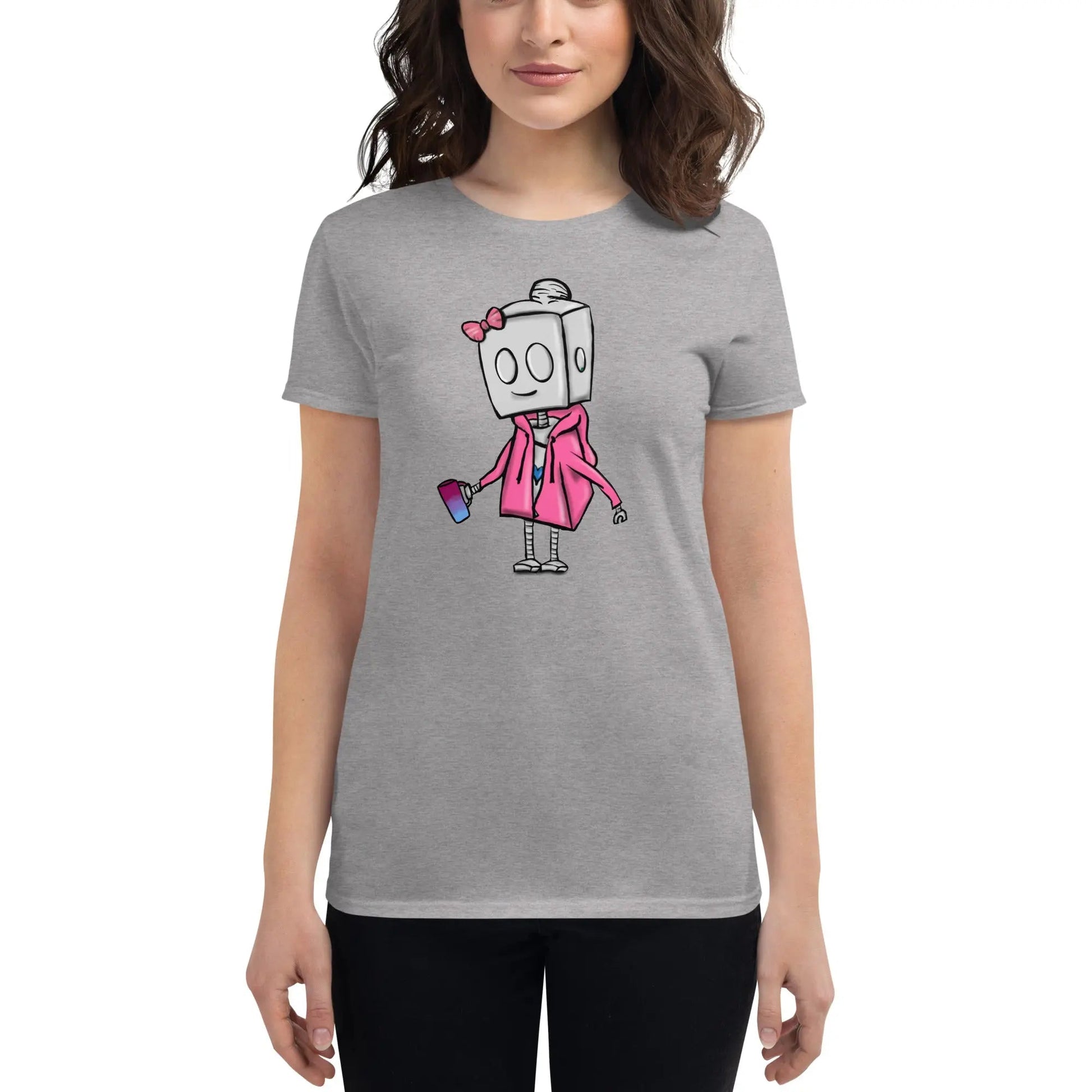 "Adorable Potter Robot" Ladies Premium Tee (Hoodie & Mug Version) - Dan Pearce Ceramics