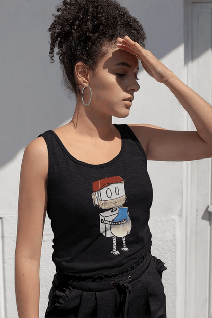 "Adorable Potter Robot" Ladies Tank Top (Dan's Version) - Dan Pearce Ceramics