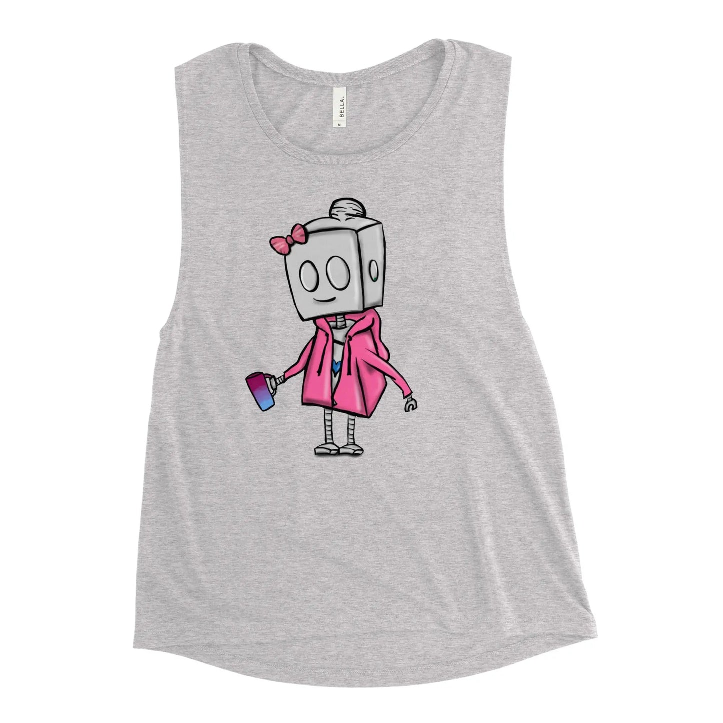 "Adorable Potter Robot" Ladies Tank Top (Hoodie & Mug Version) - Dan Pearce Ceramics