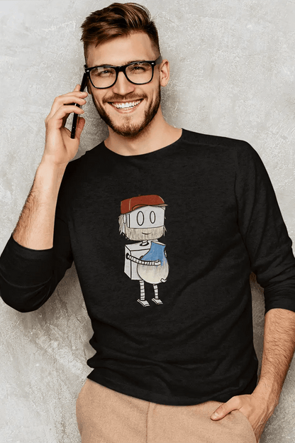 "Adorable Potter Robot" Long - Sleeve Shirt (Dan's Version) - Dan Pearce Ceramics