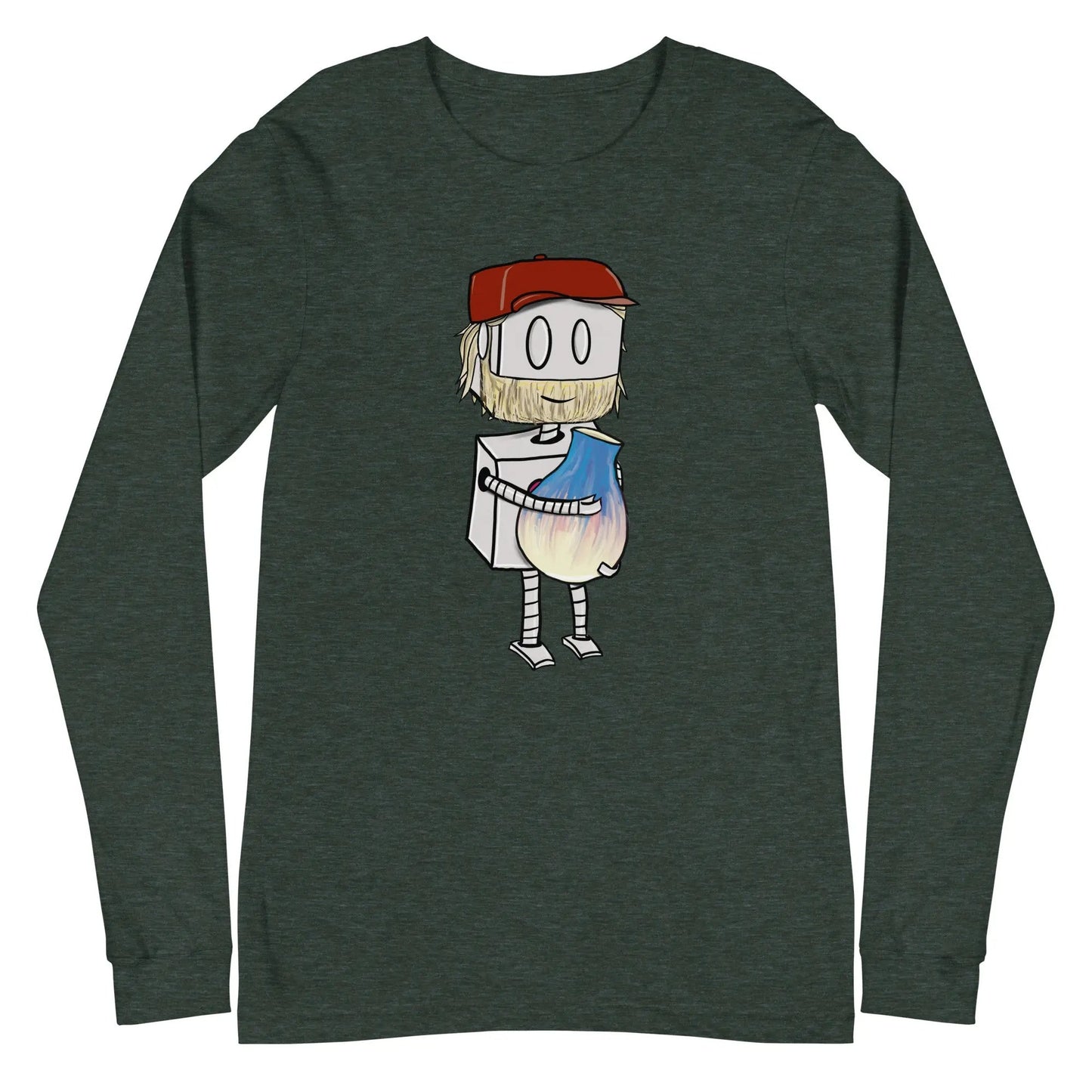 "Adorable Potter Robot" Long - Sleeve Shirt (Dan's Version) - Dan Pearce Ceramics