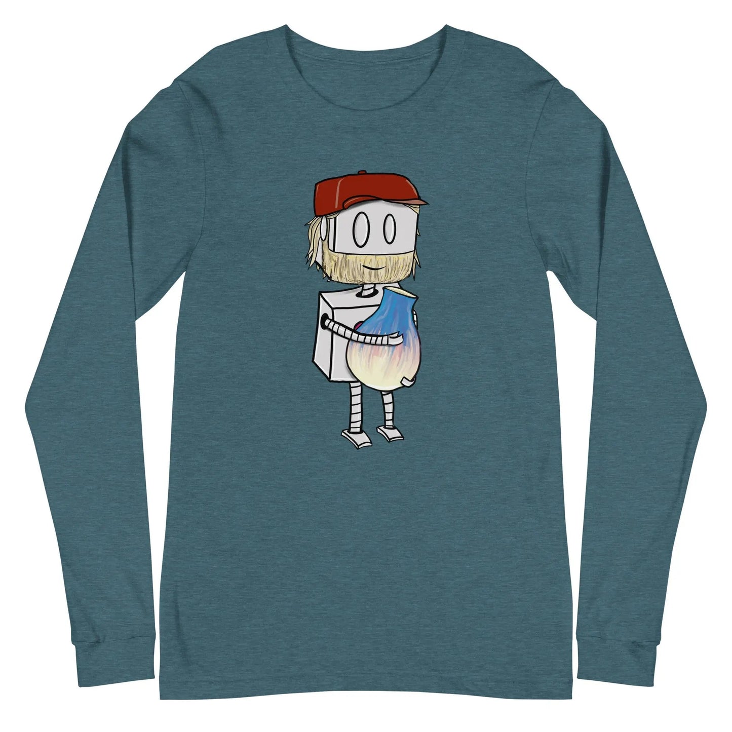 "Adorable Potter Robot" Long - Sleeve Shirt (Dan's Version) - Dan Pearce Ceramics