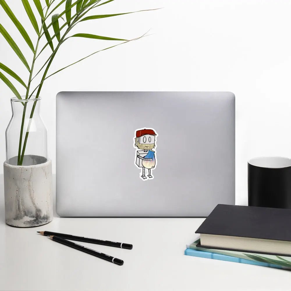 "Adorable Potter Robot" Premium Vinyl Sticker (Dan's Version) - Dan Pearce Ceramics