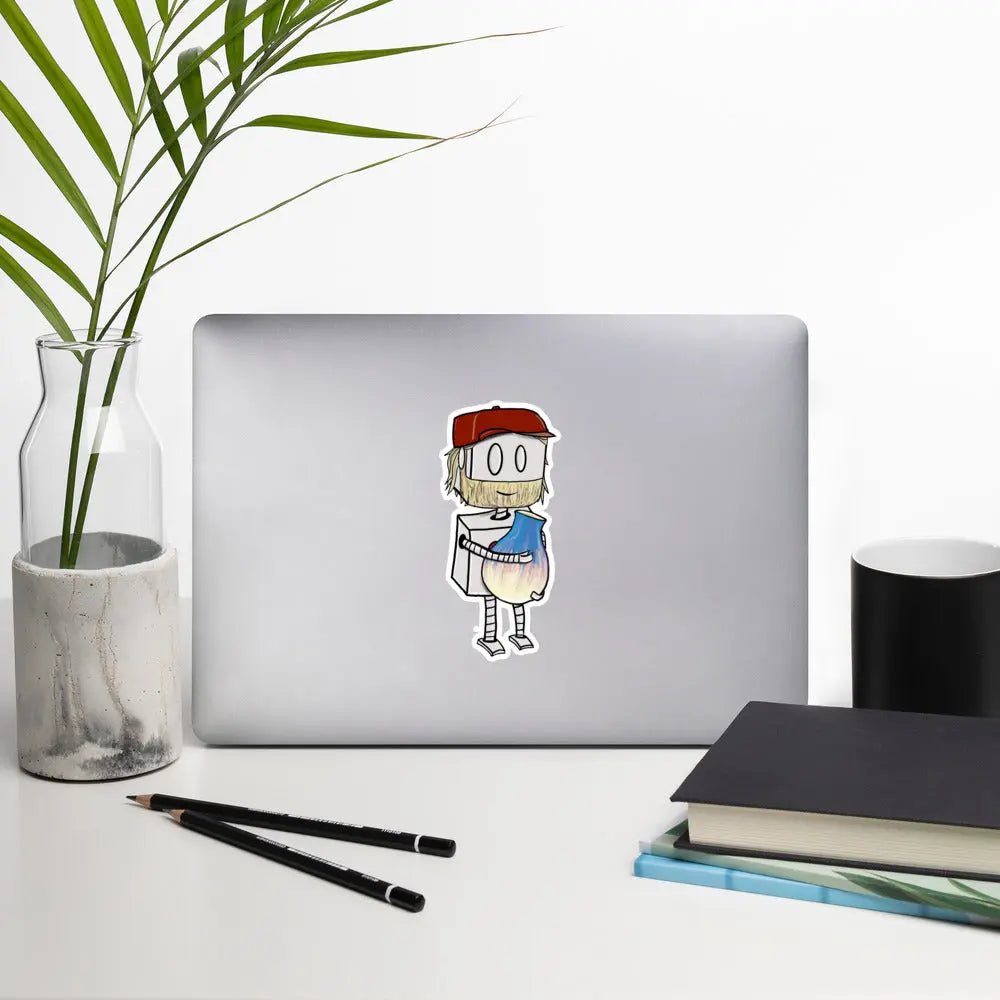 "Adorable Potter Robot" Premium Vinyl Sticker (Dan's Version) - Dan Pearce Ceramics