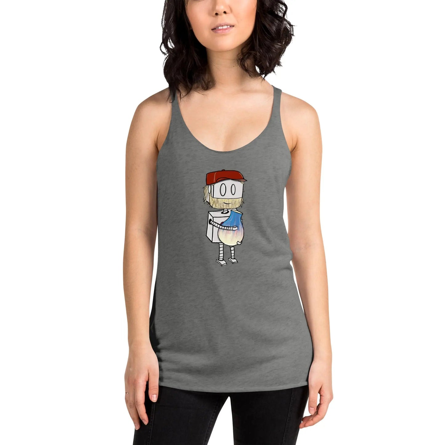 "Adorable Potter Robot" Racerback Tank Top (Dan's Version) - Dan Pearce Ceramics