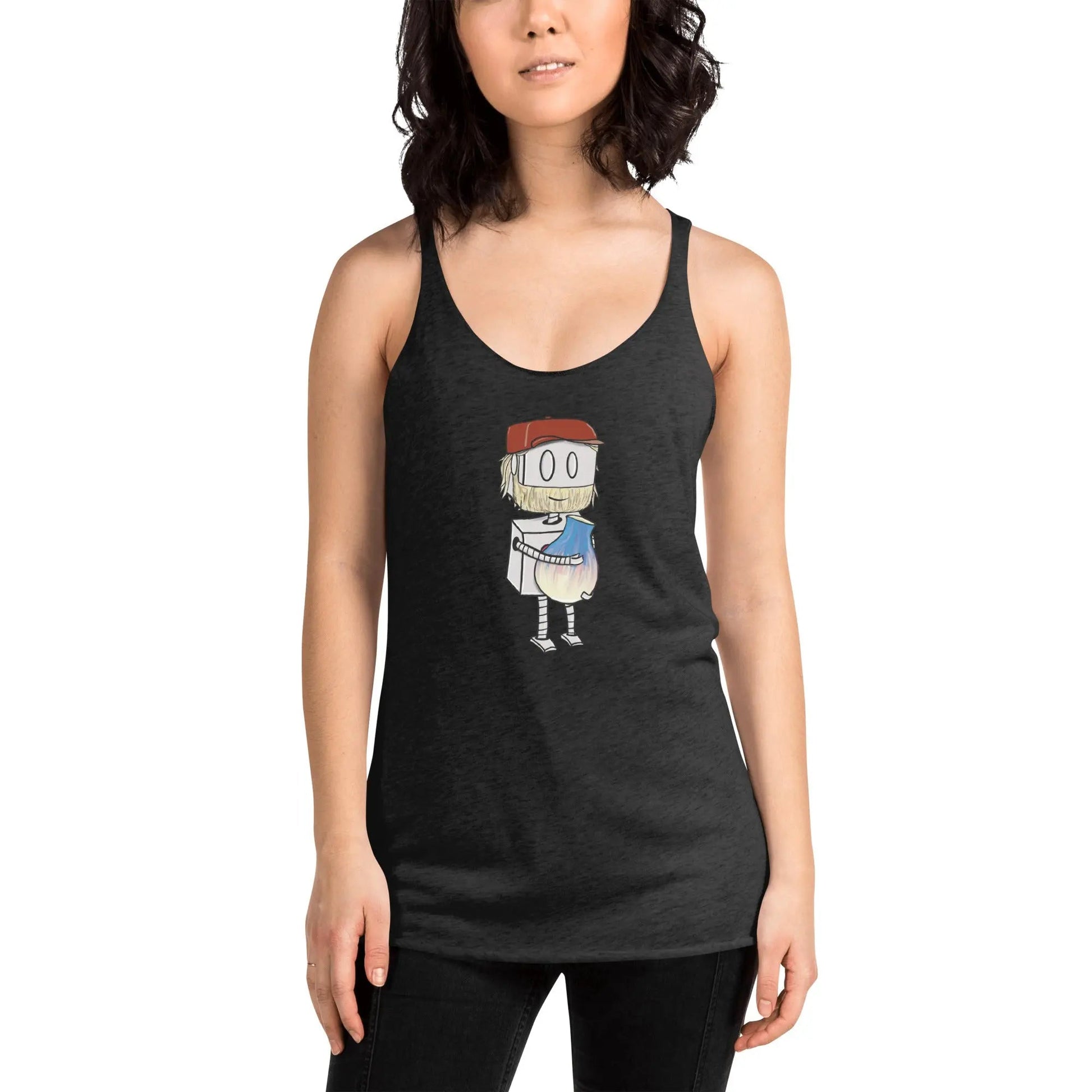 "Adorable Potter Robot" Racerback Tank Top (Dan's Version) - Dan Pearce Ceramics