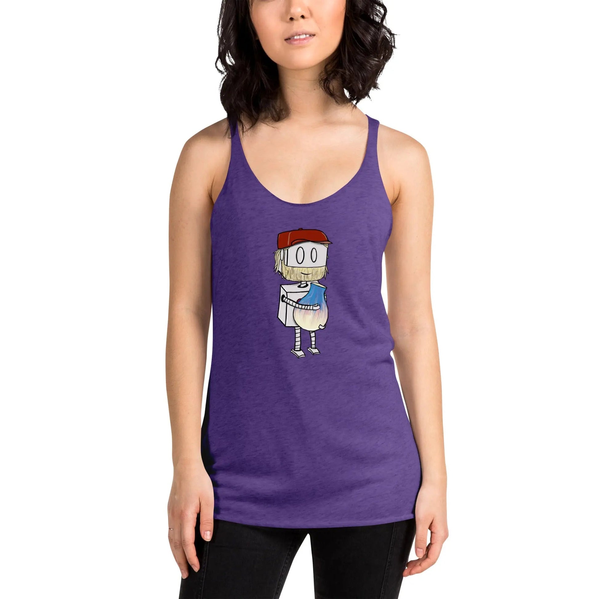 "Adorable Potter Robot" Racerback Tank Top (Dan's Version) - Dan Pearce Ceramics