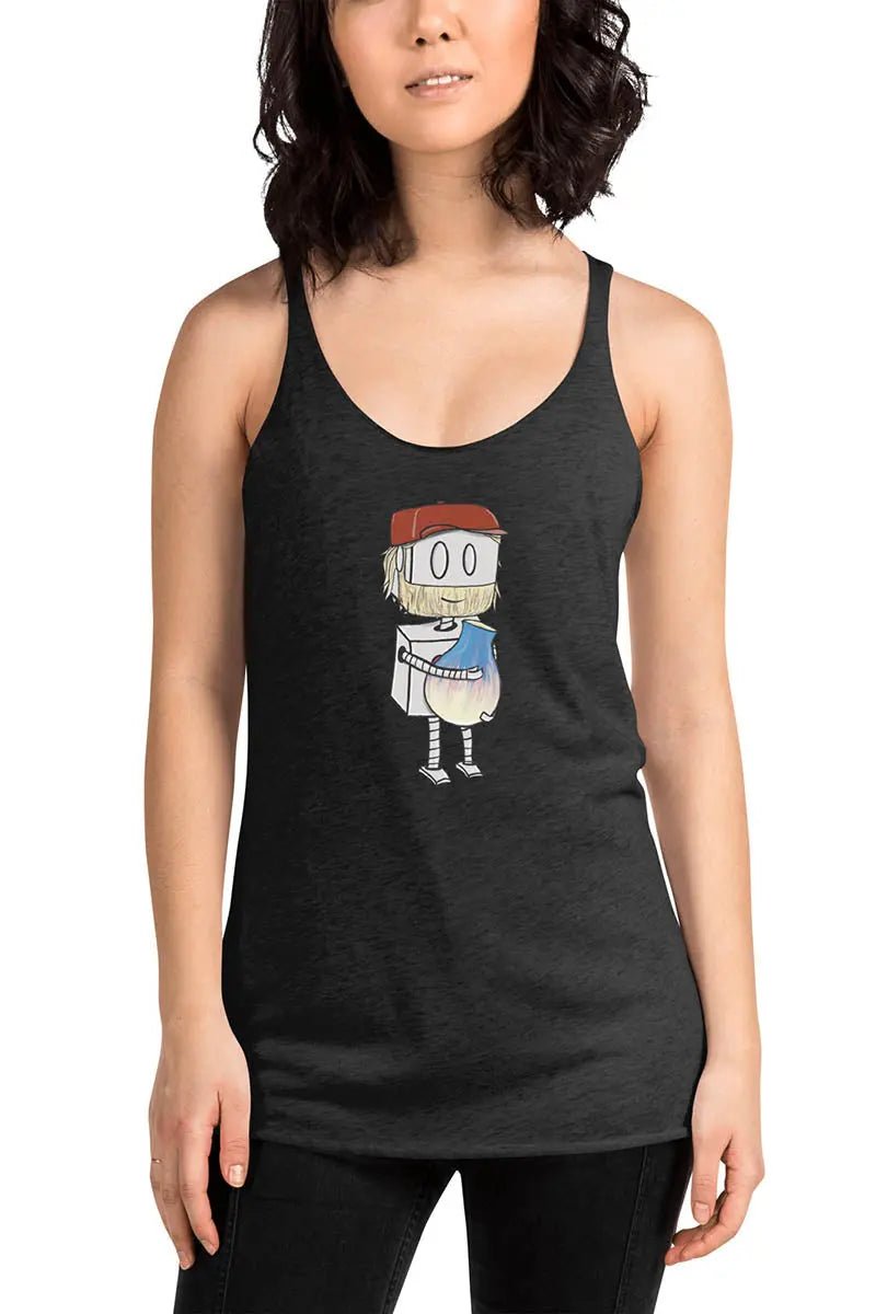 "Adorable Potter Robot" Racerback Tank Top (Dan's Version) - Dan Pearce Ceramics