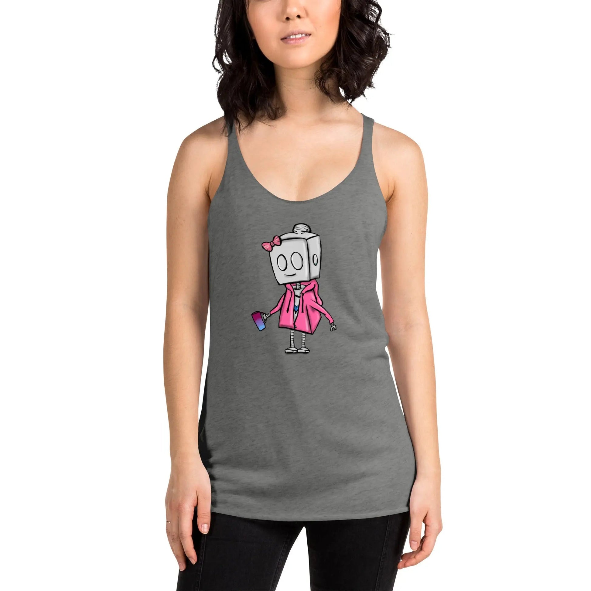 "Adorable Potter Robot" Racerback Tank Top (Hoodie & Mug Version) - Dan Pearce Ceramics