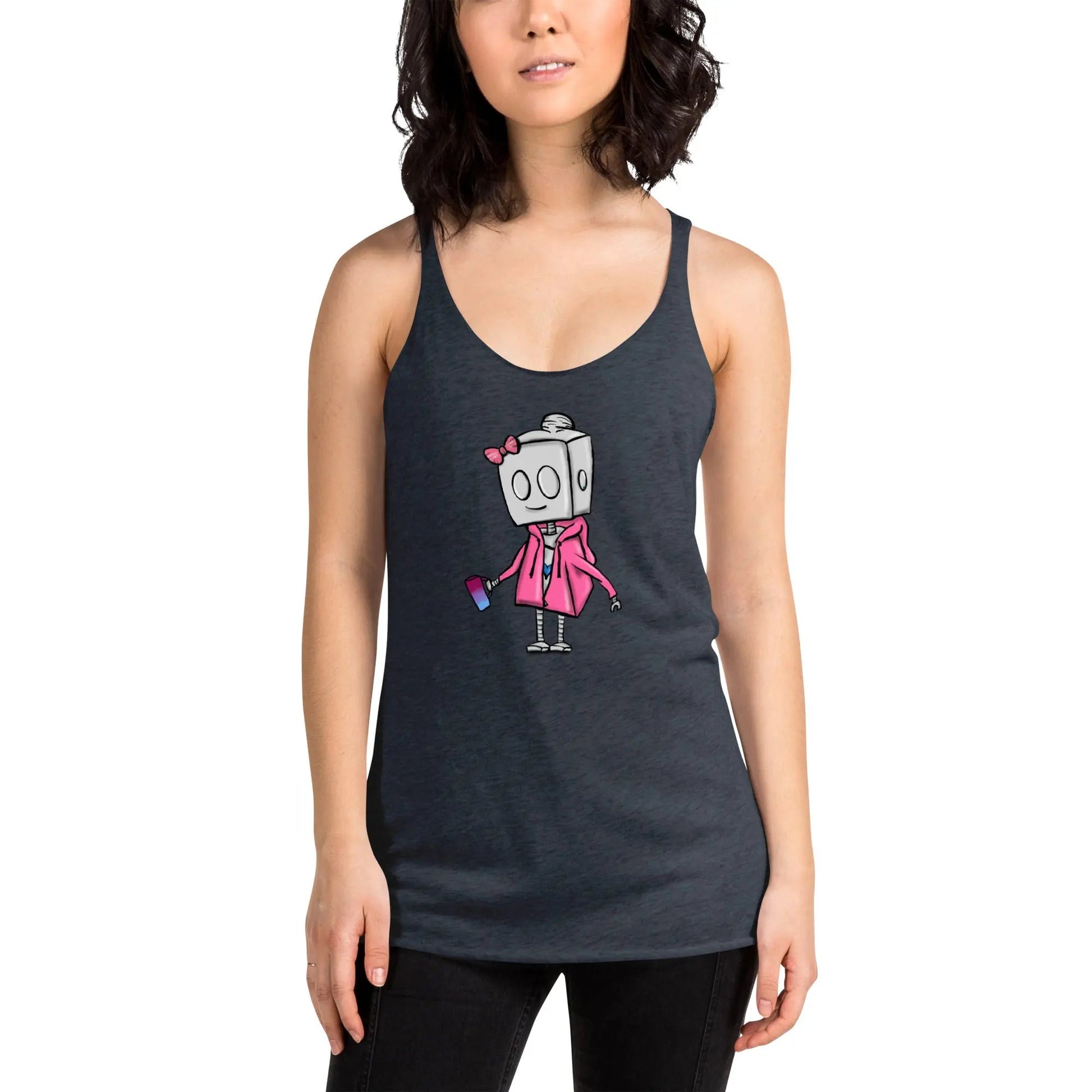 "Adorable Potter Robot" Racerback Tank Top (Hoodie & Mug Version) - Dan Pearce Ceramics