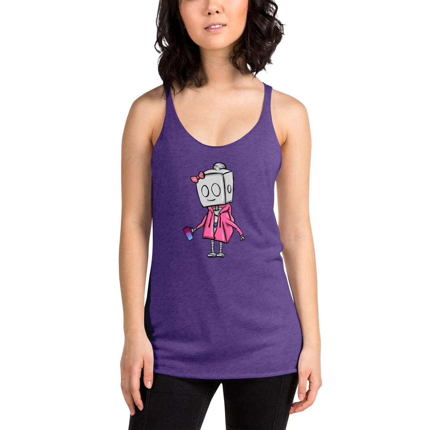 "Adorable Potter Robot" Racerback Tank Top (Hoodie & Mug Version) - Dan Pearce Ceramics