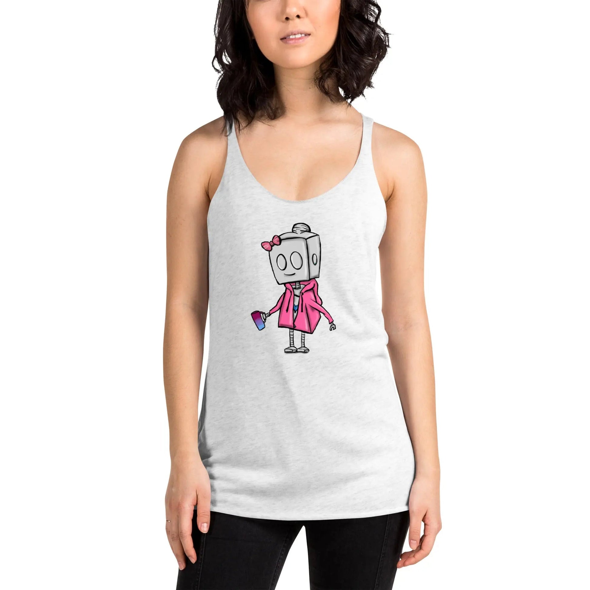 "Adorable Potter Robot" Racerback Tank Top (Hoodie & Mug Version) - Dan Pearce Ceramics