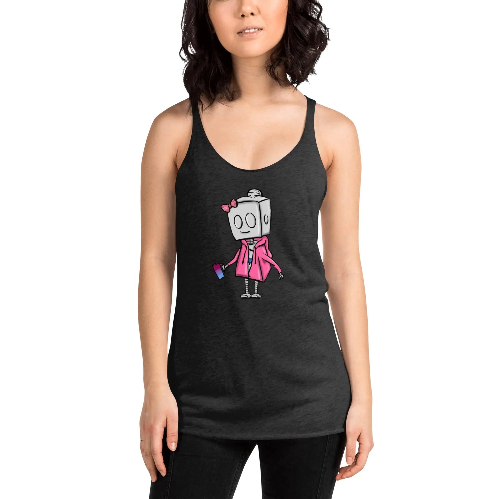 "Adorable Potter Robot" Racerback Tank Top (Hoodie & Mug Version) - Dan Pearce Ceramics