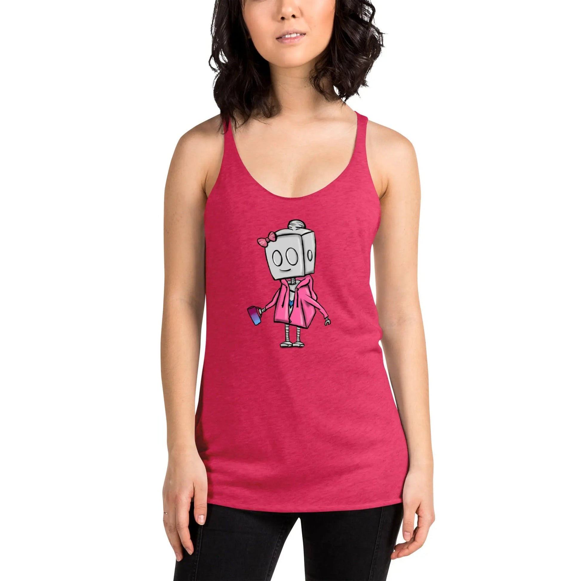 "Adorable Potter Robot" Racerback Tank Top (Hoodie & Mug Version) - Dan Pearce Ceramics