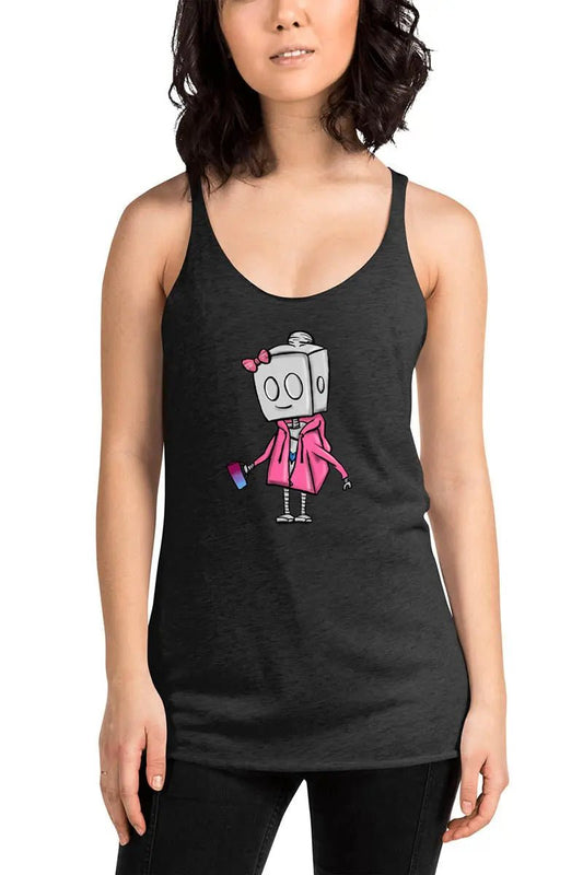 "Adorable Potter Robot" Racerback Tank Top (Hoodie & Mug Version) - Dan Pearce Ceramics