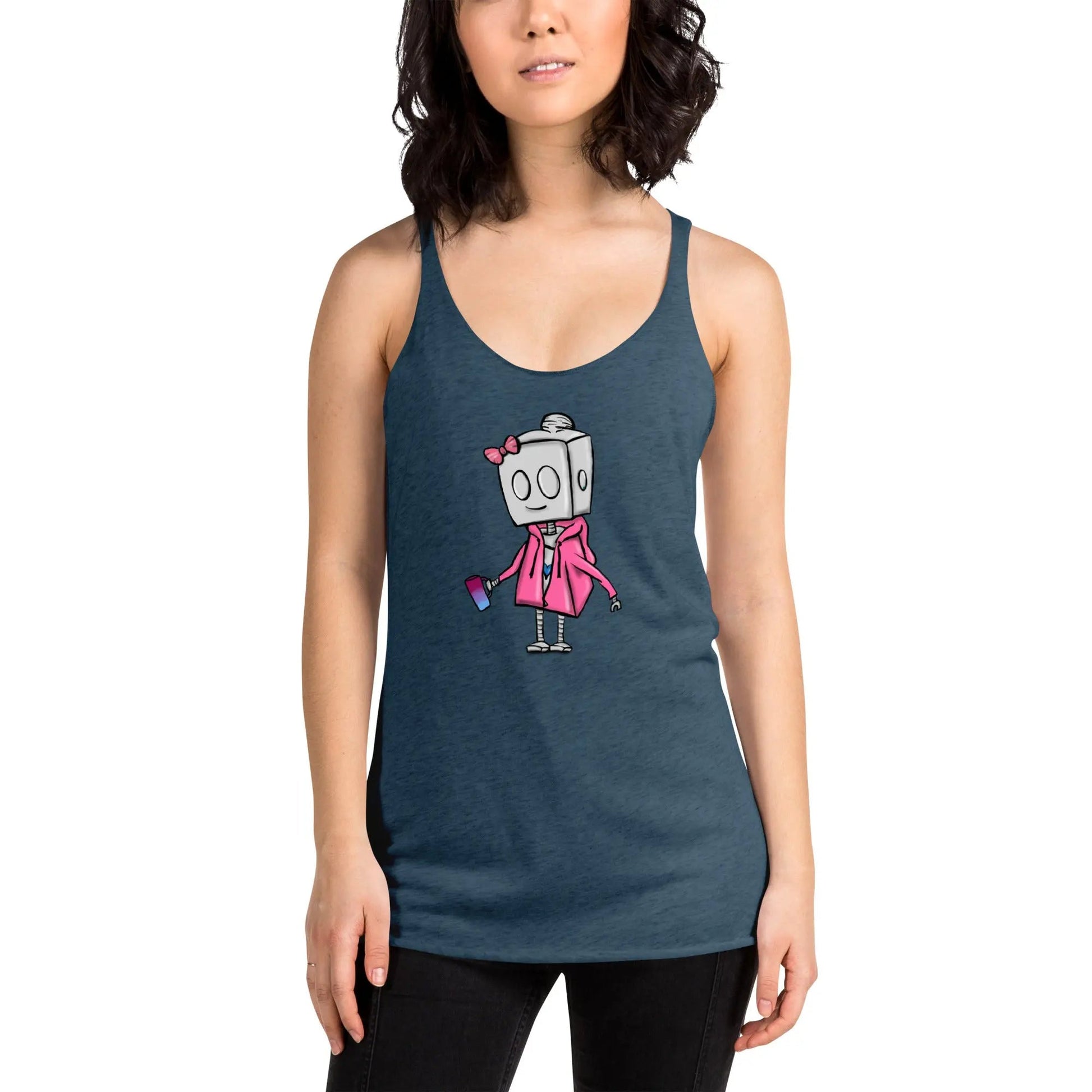 "Adorable Potter Robot" Racerback Tank Top (Hoodie & Mug Version) - Dan Pearce Ceramics