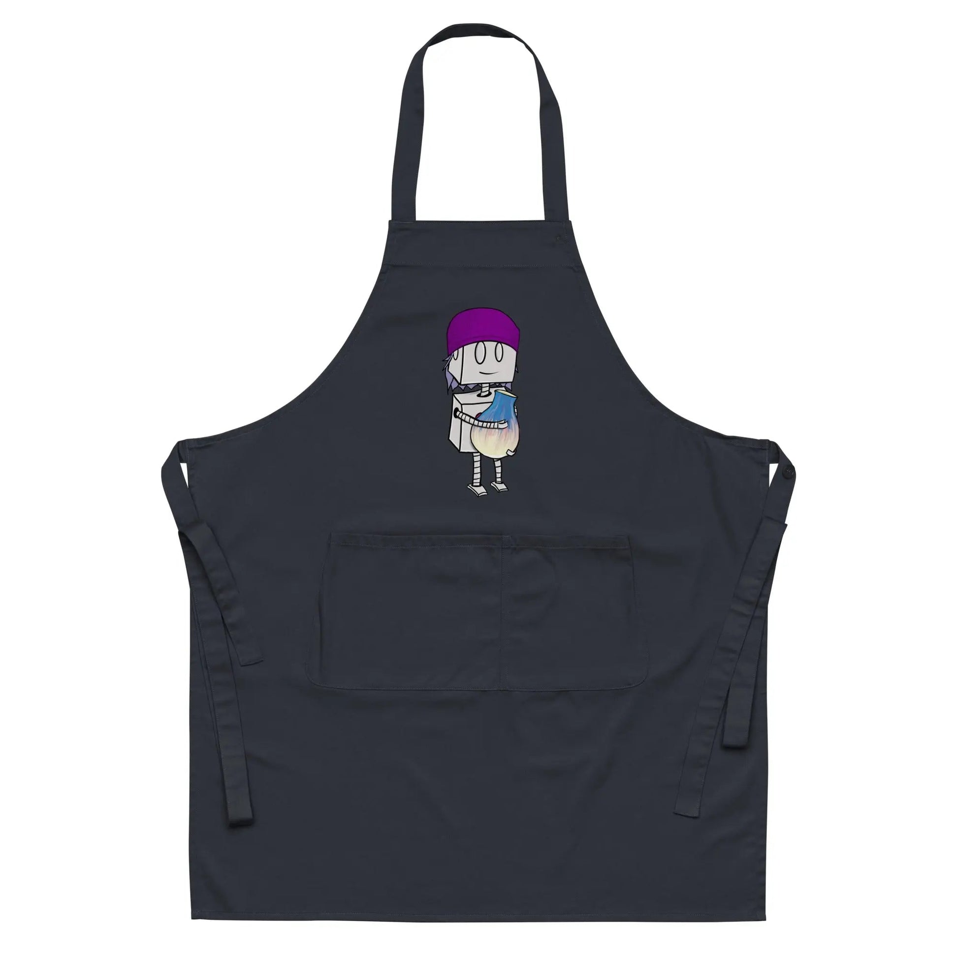 "Adorable Robot" Cooking & Pottery Apron (Beanie & Pottery Version) - Dan Pearce Ceramics