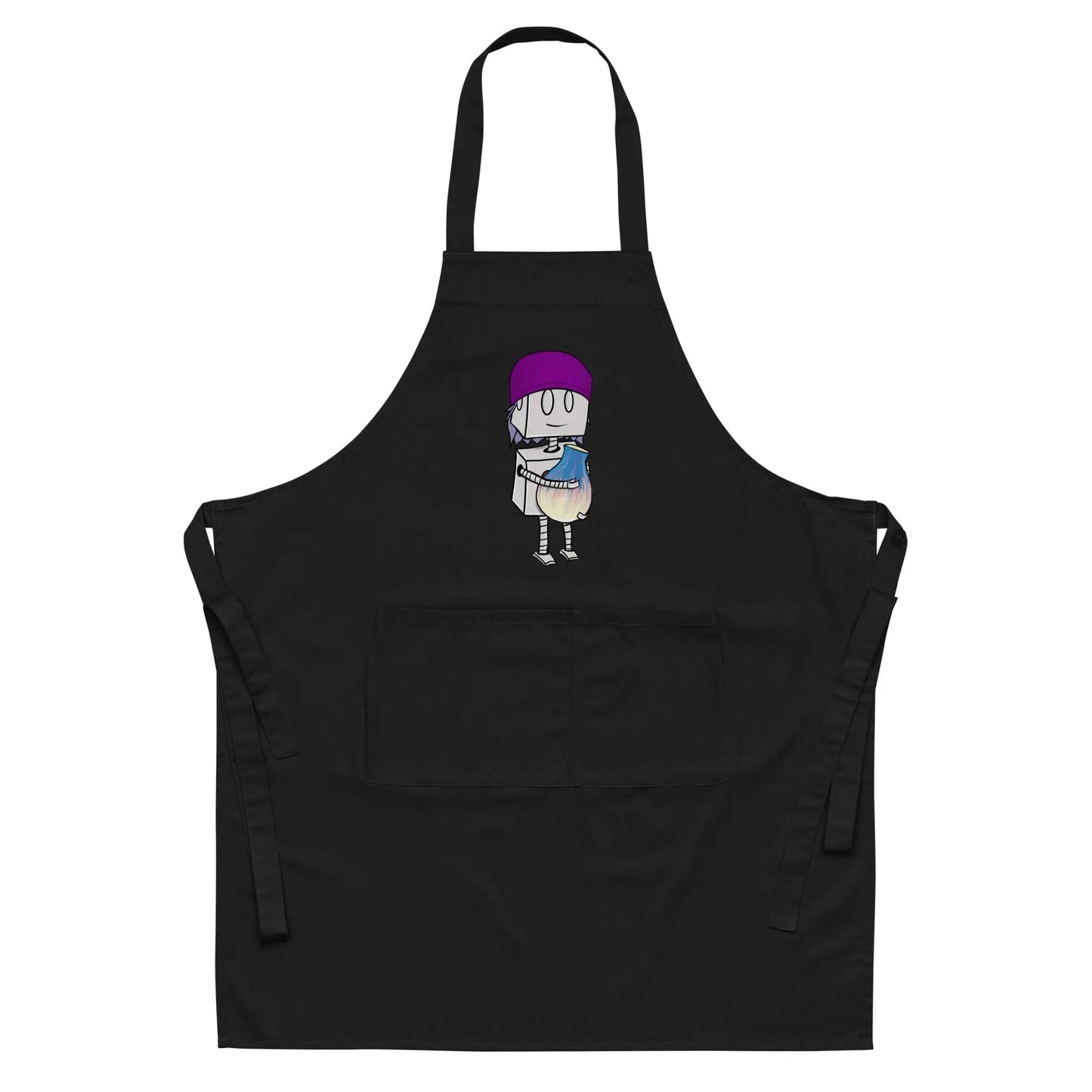 "Adorable Robot" Cooking & Pottery Apron (Beanie & Pottery Version) - Dan Pearce Ceramics