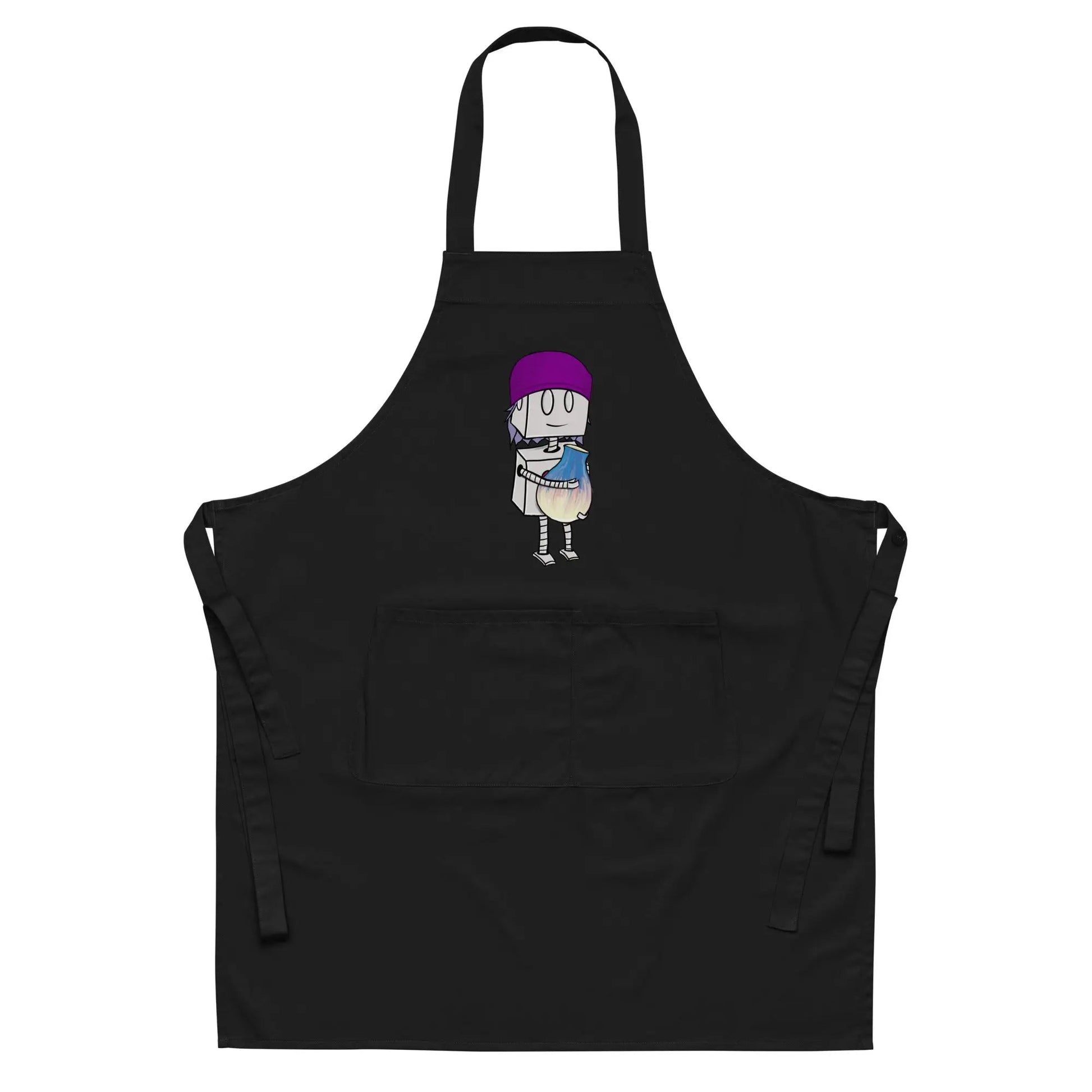 "Adorable Robot" Cooking & Pottery Apron (Beanie & Pottery Version) - Dan Pearce Ceramics