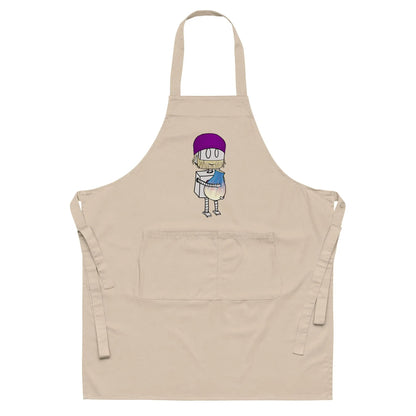 "Adorable Robot" Cooking & Pottery Apron (Bearded Potter with Beanie Version) - Dan Pearce Ceramics