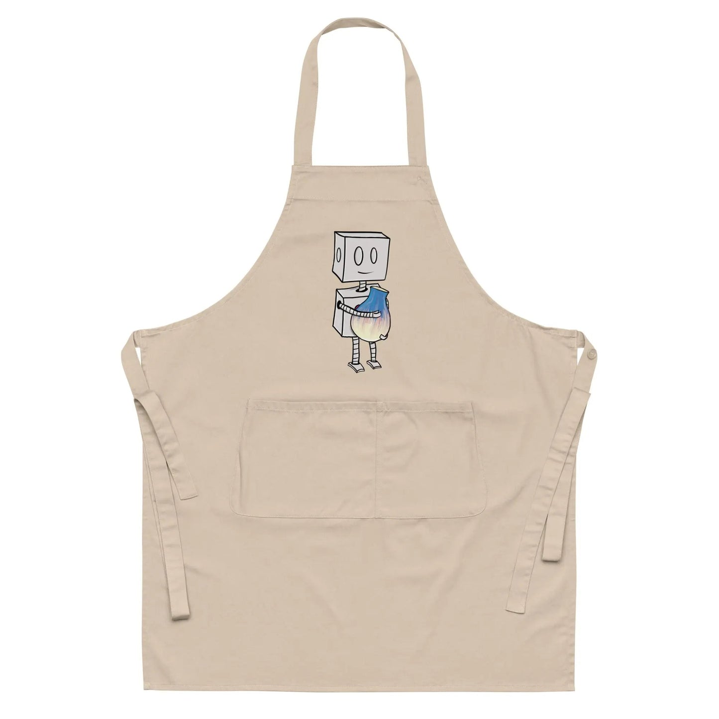 "Adorable Robot" Cooking & Pottery Apron (Robot & Pottery Version) - Dan Pearce Ceramics