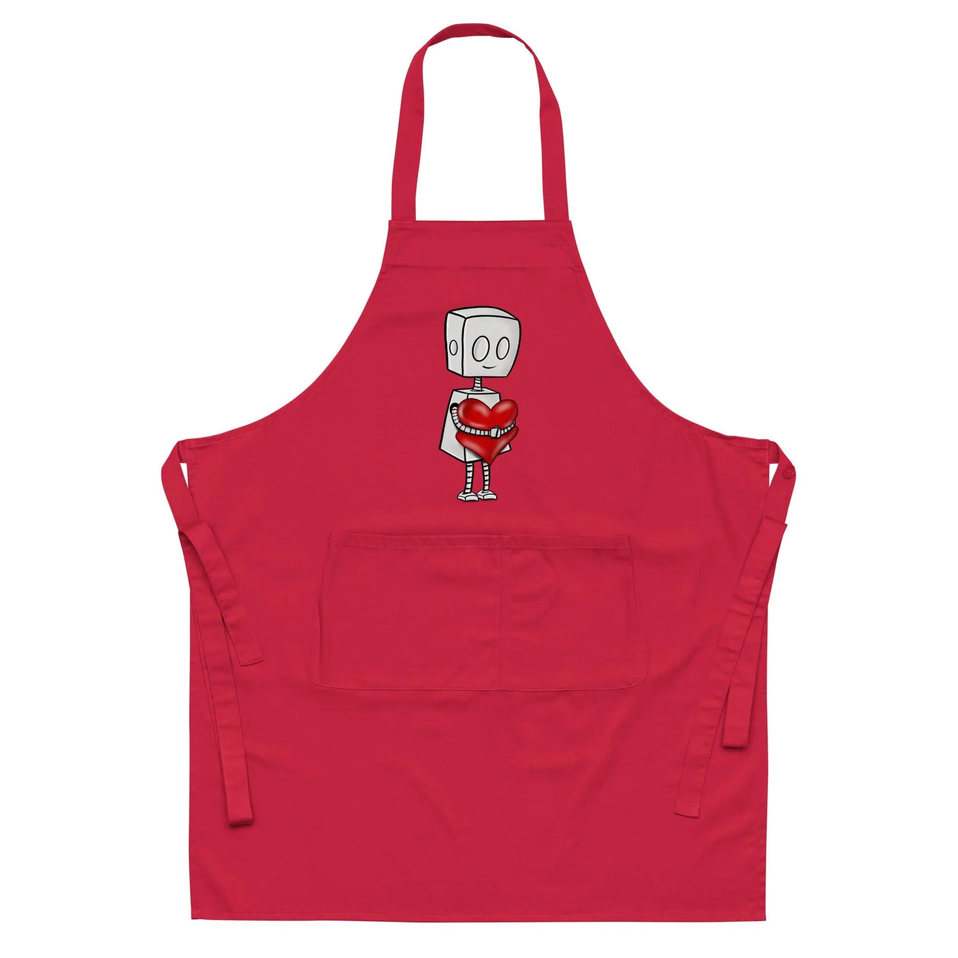 "Adorable Robot" Cooking & Pottery Apron (Tender Heart Version) - Dan Pearce Ceramics