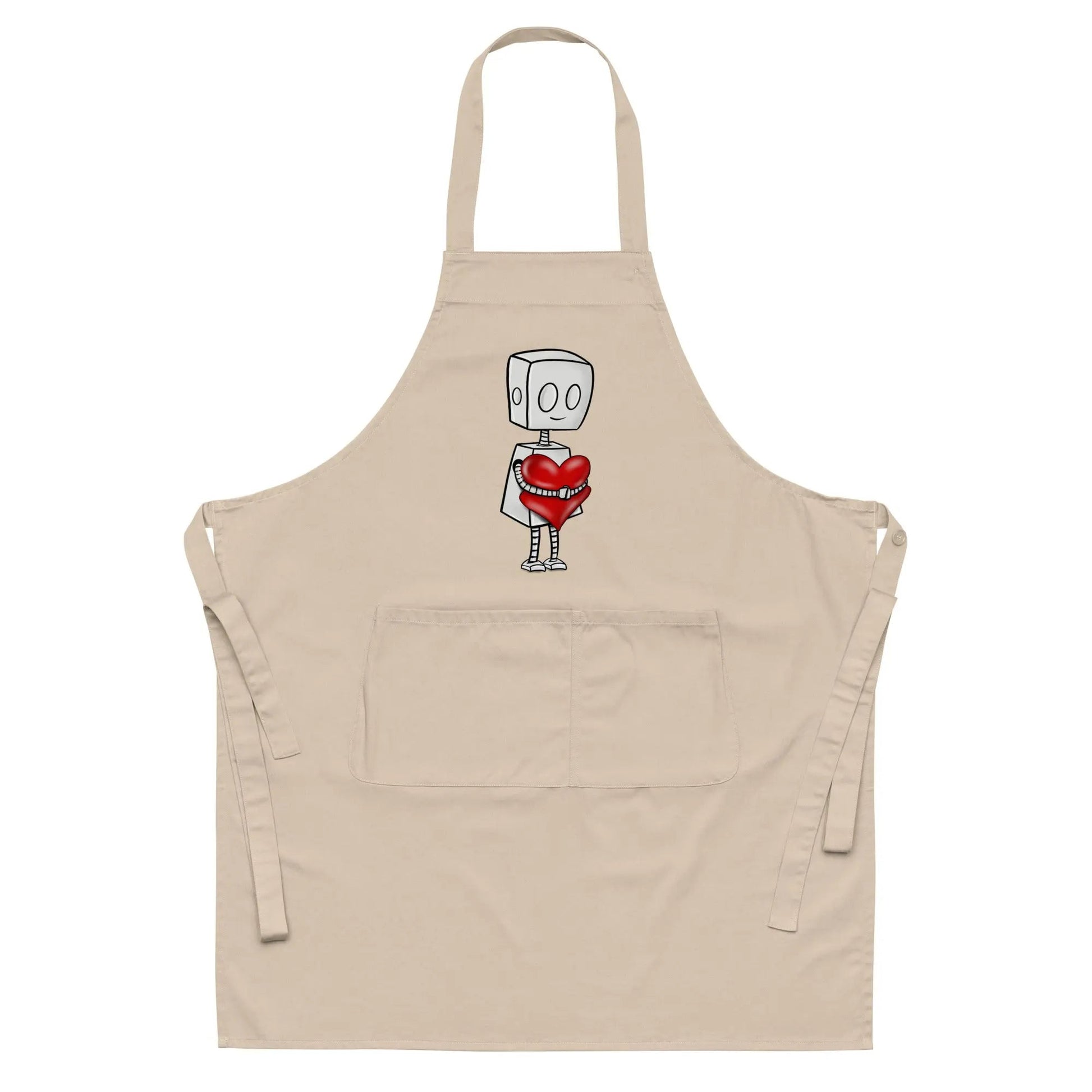 "Adorable Robot" Cooking & Pottery Apron (Tender Heart Version) - Dan Pearce Ceramics