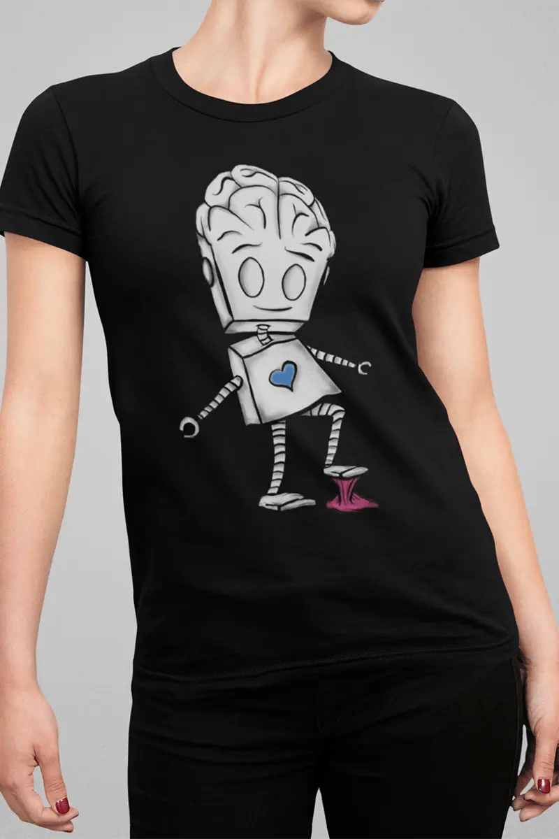 "Adorable Robot" Ladies Premium Tee (Balance of Heart & Mind Version) - Dan Pearce Ceramics