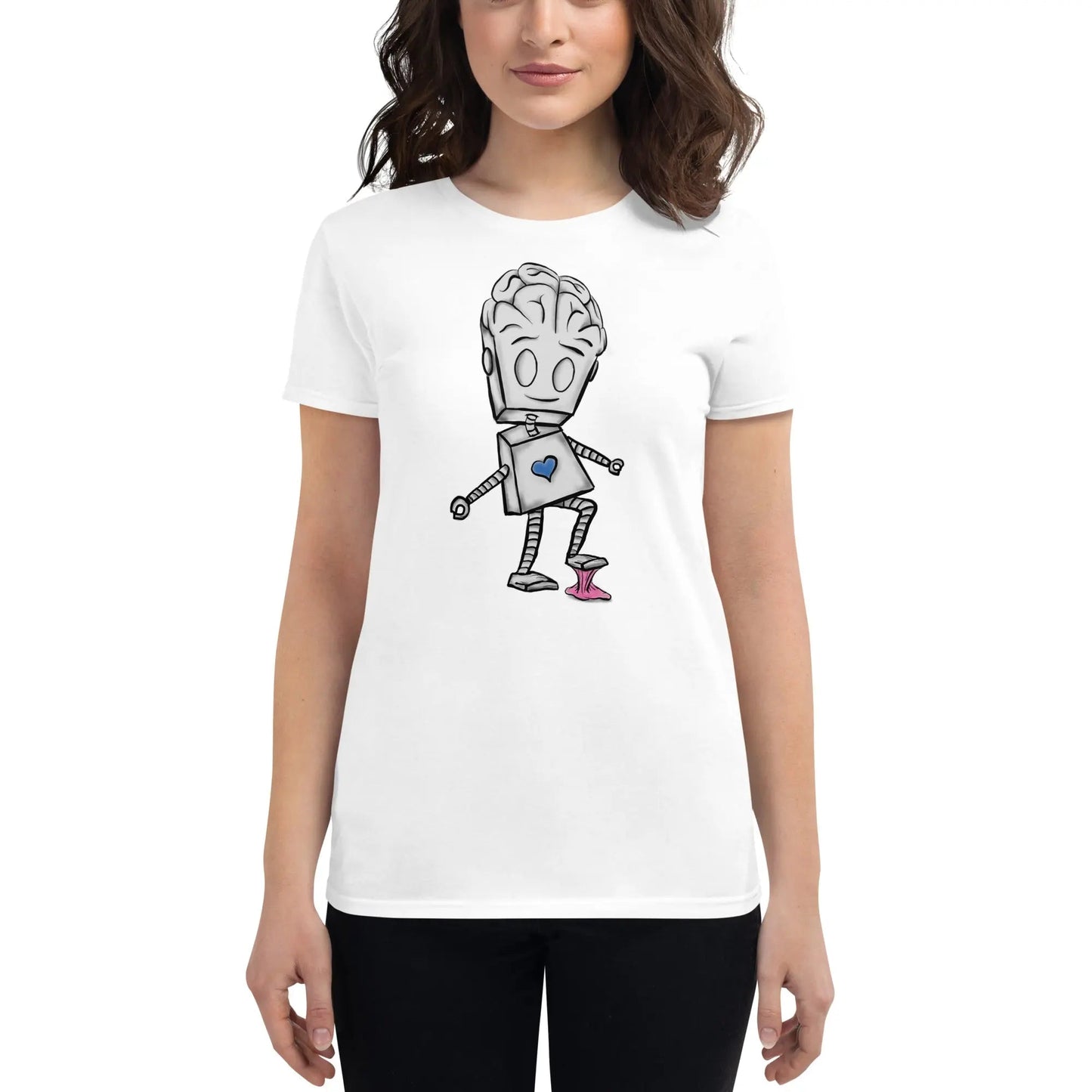 "Adorable Robot" Ladies Premium Tee (Balance of Heart & Mind Version) - Dan Pearce Ceramics