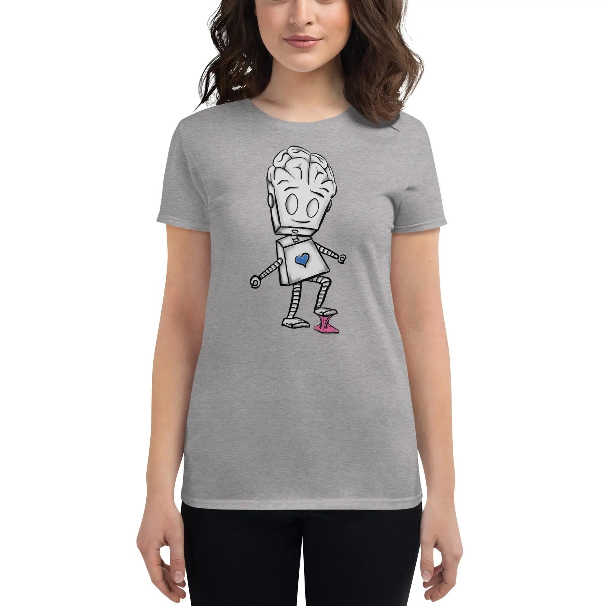 "Adorable Robot" Ladies Premium Tee (Balance of Heart & Mind Version) - Dan Pearce Ceramics