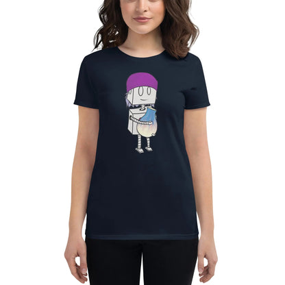 "Adorable Robot" Ladies Premium Tee (Beanie & Pottery Version) - Dan Pearce Ceramics