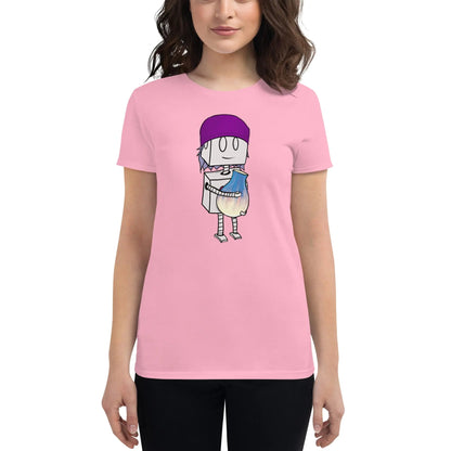 "Adorable Robot" Ladies Premium Tee (Beanie & Pottery Version) - Dan Pearce Ceramics