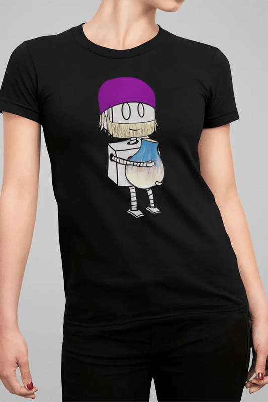 "Adorable Robot" Ladies Premium Tee (Bearded Potter with Beanie Version) - Dan Pearce Ceramics