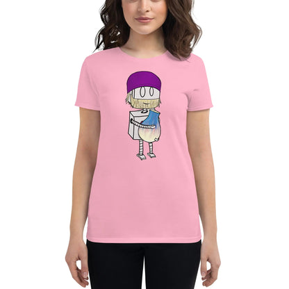 "Adorable Robot" Ladies Premium Tee (Bearded Potter with Beanie Version) - Dan Pearce Ceramics