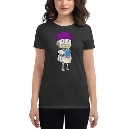 "Adorable Robot" Ladies Premium Tee (Bearded Potter with Beanie Version) - Dan Pearce Ceramics