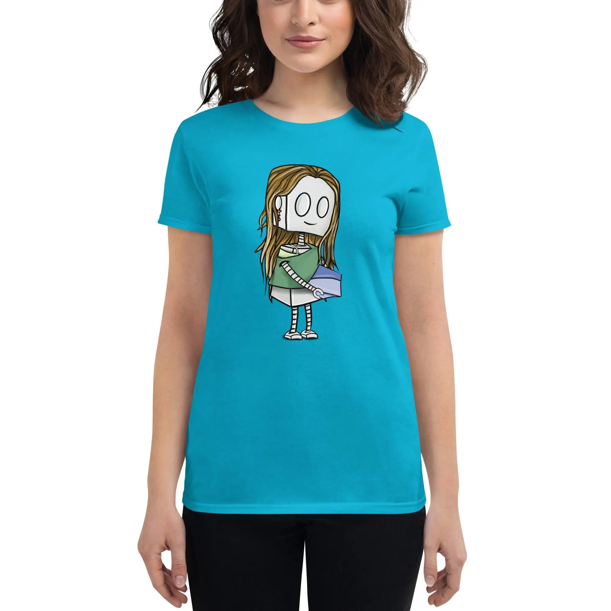 "Adorable Robot" Ladies Premium Tee (Pottery Lover) - Dan Pearce Ceramics