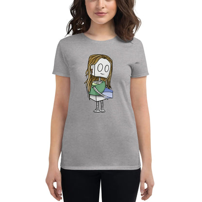 "Adorable Robot" Ladies Premium Tee (Pottery Lover) - Dan Pearce Ceramics